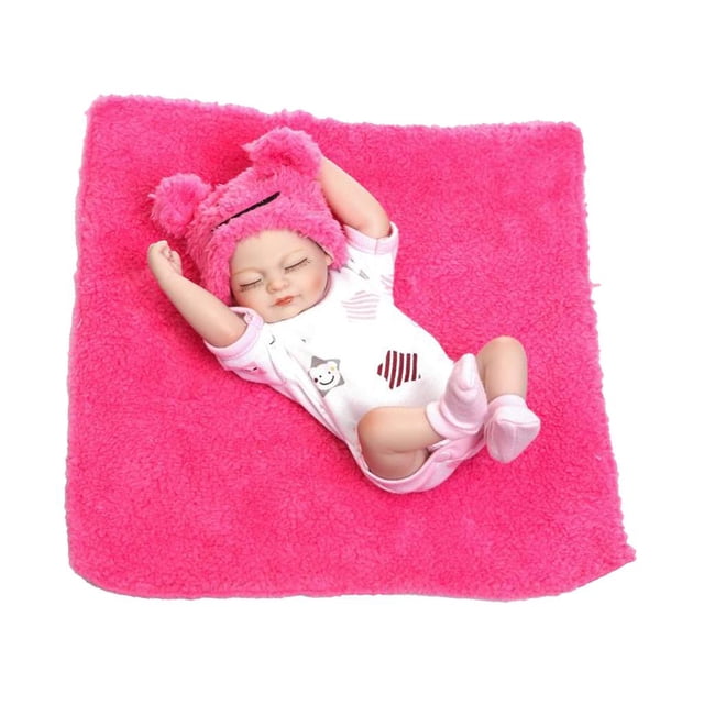 Muñeca Reborn de 10 pulgadas Zulema con alfombra y accesorios regalo de cumpleaños juguete apaciguador