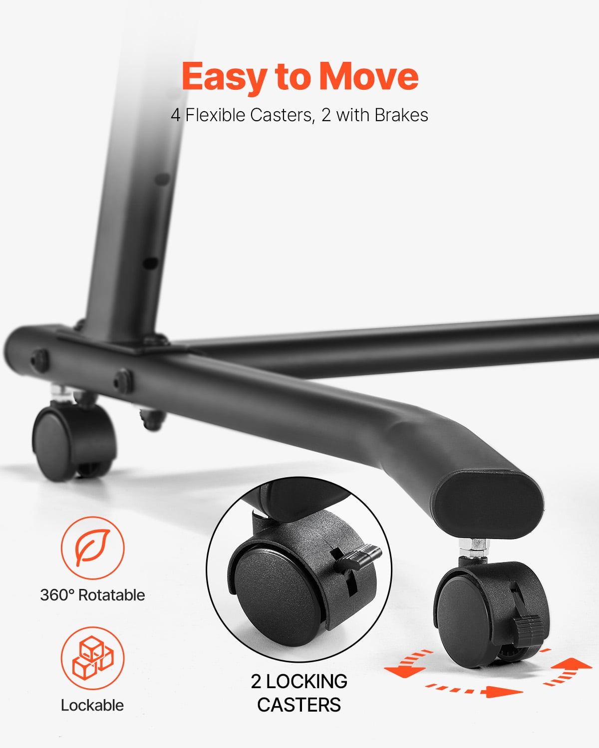 KFFKFF Pedaling Workstation, Portable Collapsible Multi-Use Cycle Coach & Walking Table with Secure Casters, Anti-Skid Multi-Cavity Cycle Coach Wellness Table with Handle Grip