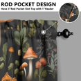 thumbnail image 4 of Mushroom (72) Kitchen Curtains - Vintage Tier Curtains for Bathroom Living RV Rod Pocket Window Drapes 36 Inch 2 Panels Set 27.5"x39" Window Treatment Tiers, 4 of 4