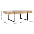 thumbnail image 5 of SAFAVIEH Tristan Rectangular Modern Coffee Table, Natural/Black, 5 of 11