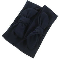Nicehomfit Dog Headdress Bowknot Headdress Cloth Dark Blue 2Pcs
