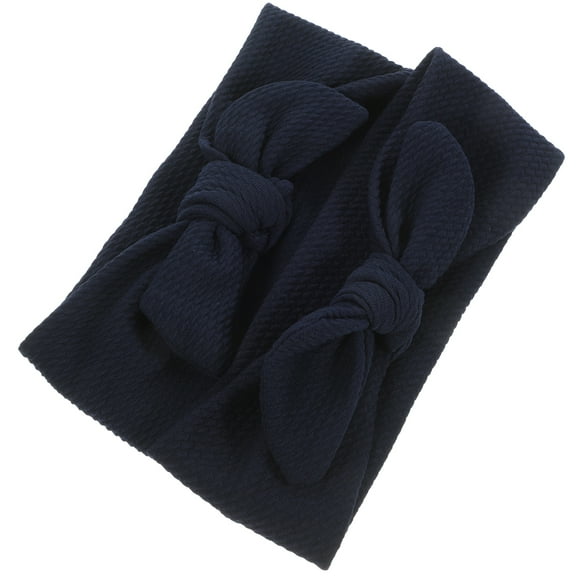 Nicehomfit Dog Headdress Bowknot Headdress Cloth Dark Blue 2Pcs