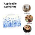 thumbnail image 4 of Joocar Blue Floral Meadow Design Linen Table Mats Set Of 4 For Home Kitchen Table Decor 12x18 inch, 4 of 4