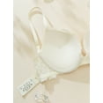 thumbnail image 4 of Deyllo Women's Lace Push Up Padded Plunge Add Cups Underwire Lift Up Bra, Ivory 36B, 4 of 7