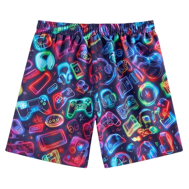 JTieacloth Boys Swim Trunks With Prints Beach Shorts For Kids Summer Pool Party,Sizes 4-5 Years