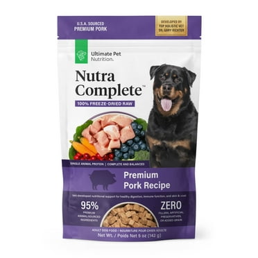 Ultimate Pet Nutrition Nutra Complete Premium Pork Freeze-Dried Raw Dog Food 5 oz.