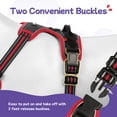 thumbnail image 6 of Pigo Dog Harness No Pull Pet Harness with 2 Leash Clips, Adjustable Soft Padded Dog Vest, No Choke Reflective Outdoor Pet Oxford Vest with Easy Control Handle for Medium Dogs, Black & Red, 6 of 11
