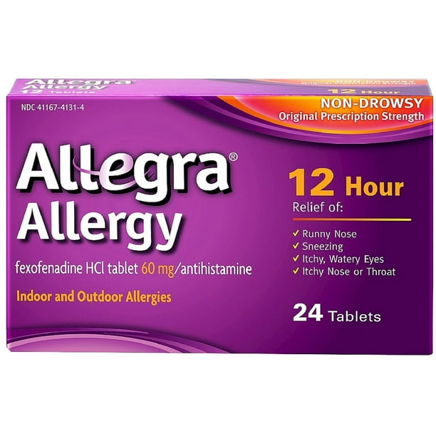 Allegra Allergy 12 Hour NonDrowsy Tablets 24 ea