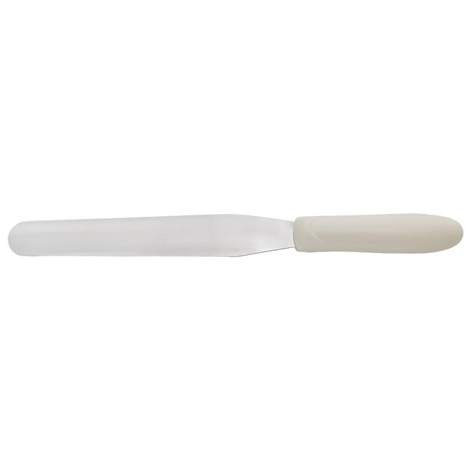Bakery Spatula, White PP Handle, 7 15/16" x 1 1/4" Blade