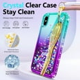 thumbnail image 6 of NGB SUPREMACY For iPhone X/XS Phone Case Screen Protector Ring Holder Wrist Strap Lanyard Shiny Sparkly Glitter iPhone X/XS Case Cover, 6 of 11