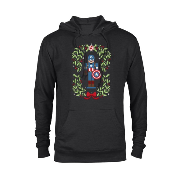 Marvel Holiday Christmas Avengers Captain America Nutcracker - Pullover Hoodie for Adults - Customized-Black