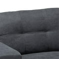 thumbnail image 2 of Baxton Studio Langley Modern and Contemporary Dark Grey Fabric Upholstered Sectional Sofa with Right Facing Chaise, 2 of 5