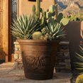 thumbnail image 2 of Sunnydaze Weather-Resistant Double-Walled Arabella Outdoor Flower Pot Planter - 19.5" - Rust Finish, 2 of 10