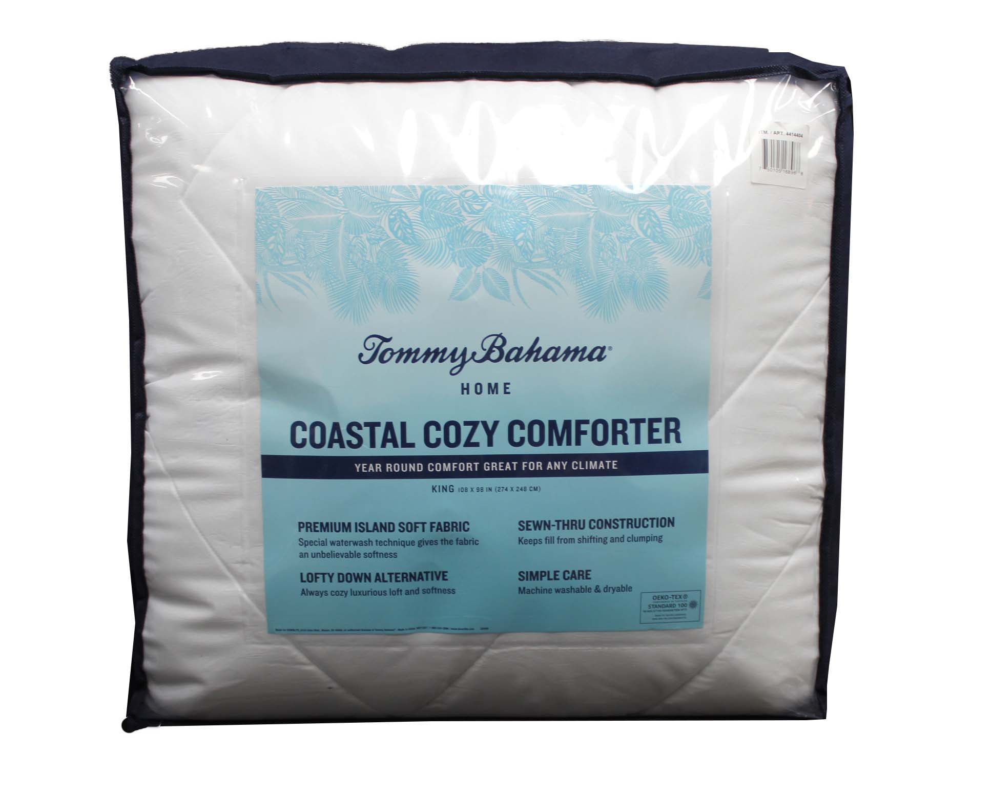 Tommy Bahama Coastal Cozy Comforter King Size 108" X 98" White