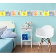thumbnail image 3 of Concord Wallcoverings Peel and Stick Self Adhesive Kids Wallpaper Border, Babies Toys for Play Room Nursery Room, Yellow Blue Green Brown, 15 ft by 5 in 2713, 3 of 5