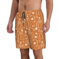 thumbnail image 2 of Pofeuu Hand-drawn Pumpkin with Flowers Prin Men's Swim Trunks Quick Dry Bathing Suit Swimming Board Shorts Mesh Lining Beach Swimwear-Medium, 2 of 6