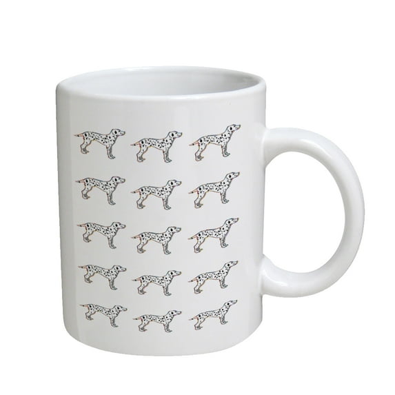 KuzmarK Coffee Cup Mug 11 Ounce - Dalmation Dog