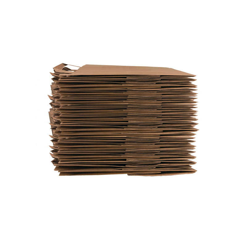 1,000 Bags 13 x 7 x 17 Custom Printed 1 Color on 1 Side Natural Kraft  Paper Shopping Bags ($.92 each)