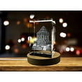 thumbnail image 3 of Konark Sun Tower 3D Engraved Crystal Keepsake Souvenir, 3 of 7