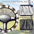 thumbnail image 4 of ZUXONGSY Sun Moon Golf Cart Steering Wheel Covers Universal Car Wheel Cover Machine Washable Club Car Steering Wheel Cover Heat Resistant Steering Wheel Covers Universal Fit 13-14 Inch Car, 4 of 7