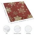thumbnail image 3 of Qinduosi Christmas Snowflakes On Dark Red Cloth Napkins Polyester Dinner Napkins Great for Dining Special Occasions or Dinner Parties 2 PCS, 3 of 7