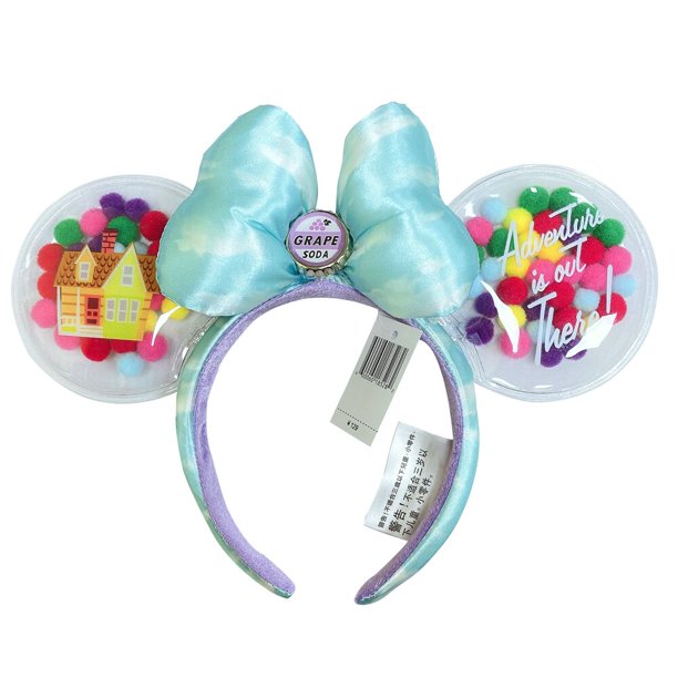 Nueva diadema con orejas de Mickey Mouse de Disney Space mountain Lunar Año Nuevo Minnie Bow Pink Sequins Cartoon Anime tocado diadema Gif Gao Jinjia LED