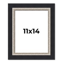 11x14 Frame Black Real Wood Picture Frame Width 2.25 Inches | Interior Frame Depth 0.5 Inches |