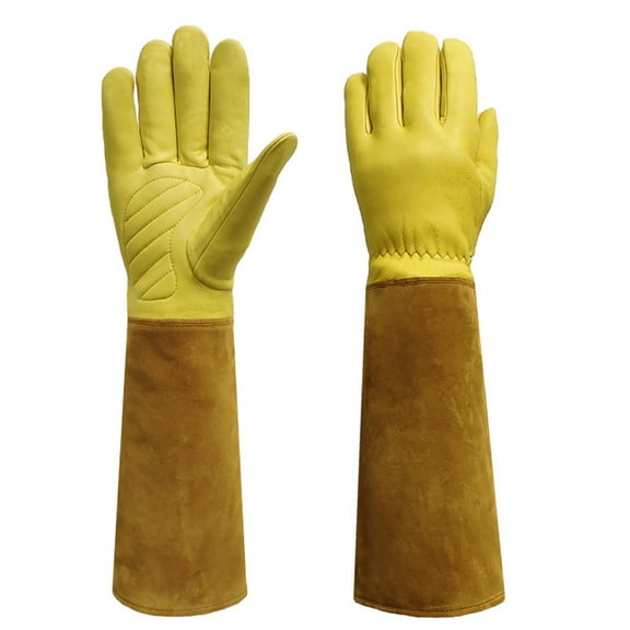 Thorn And Cut Proof Gardening Gloves For Women And Men, Rose Pruning And Garden Work, Premium Thick Cowhide Leather With Extended Cuff Protection