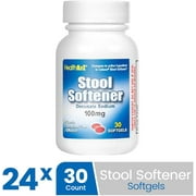 HealthA2Z Stool Softener, Docusate Sodium 100mg, Compare to Colace Stool Softener Active Ingredient, 24 * 30 Capsules, Value Package