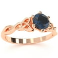thumbnail image 2 of Celtic Trinity Knot Sapphire Engagement Ring In 14k Rose Gold, 2 of 6