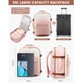 thumbnail image 3 of Large Travel Backpack for Women & Men, 40L Carry on Backpack for Airplanes, TSA Personal Item Travel Bag fits 17" Laptop, Waterproof Travel Essentials Airline Approved with 3 Packing Cubes, 3 of 5