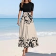 thumbnail image 1 of WILLBEST Vestidos Casuales Vestido de Verano de Manga Corta con Estampado Floral para Mujer Vestido Casual de Verano con Cuello Redondo y Cremallera En La Espalda con Ajuste Mediana​​, 1 of 3