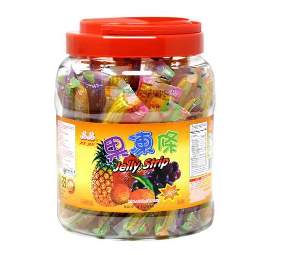 Jin Jin Fruit Jelly Strip Straws Candy Sticks Assorted Flavors 35.26 Oz