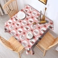 thumbnail image 2 of Pink Cow Strawberry Oval Pattern Square Tablecloth,Waterproof Square Table Cover,Wipeable Spillproof Washable Table Cover for Home Kitchen Party Decor 60"x60"(152x152cm), 2 of 6