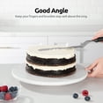 thumbnail image 4 of U-Taste Offset Spatulas Set of 3, 420 Stainless Steel Metal Angled Icing Spatula Spreader Smoother with 6/8/10 inches Length Blade and PP Plastic Handle for Cake Decorating Frosting Baking (Purple), 4 of 9