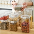 thumbnail image 6 of KYAIGUO Transparent Kitchen storage containers food dispenser Deepened concave top, unlimited stacking, tilt does not collapse Saves space for storage Kitchen Refrigerator, 6 of 6