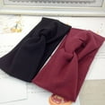 thumbnail image 3 of Yesbay Women Solid Color Crossed Headband Stretch Yoga Hair Band Hair Accessory, 3 of 7