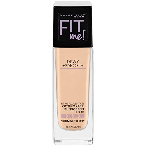Maybelline New York Fit Me Dewy + Smooth Foundation, Classic Ivory, 1 fl. oz. (Packaging May Vary)