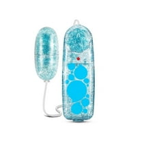 Eden Glitter Power Bullet Vibrator with Twist Dial Control, Splashproof Clitoral Stimulator, Blue