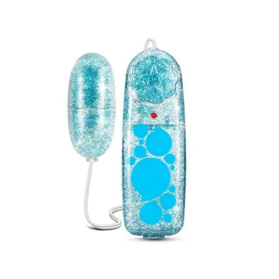 Eden Glitter Power Bullet Vibrator with Twist Dial Control, Splashproof Clitoral Stimulator, Blue