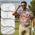 thumbnail image 5 of Aplkyhs 250 Years Gold Glitter Matching Couple Golf Shirts Mens Hawaiian Shirt Golf Accessories for Men Mens Shirts Casual Comfortable for Golf Tennis Hiking Running Gym, 5 of 6