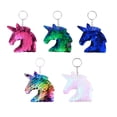 thumbnail image 1 of MasteelfCA 10pcs Glitter Sequins Unicorn Keychain Keyring Colorful Key Chain Charm Key Holder (Colorful, Rosy, Green, Dark Blue and White), 1 of 7
