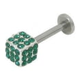 thumbnail image 2 of Labret Monroe 14G Forme de Cube en Acier Chirurgical avec des Bijoux - 4 Couleurs Disponibles, 2 of 4