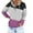 Purple, variant on Womens Hoodies Button Polo Collar Color Blocked Hooded Sweatshirt Sporty Pleasure Baggy Long Sleeve Pullover Hoodie With Pockets