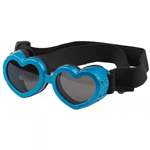 Gafas para perros Gafas de sol para perros pequeños, protección UV Gafas de sol para perros en forma de corazón con correas ajustables Adepaton CPB-DE-LYY1878-2