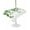 White, variant on Outdoor Tablecloth with Umbrella Hole for Patio/Picnic/Party/Camping, Country Leaves Waterproof Table Cloth Rectangle Table Cover Washable, Watercolor Green Leaf Branches Vine Botanical (60"x 102")