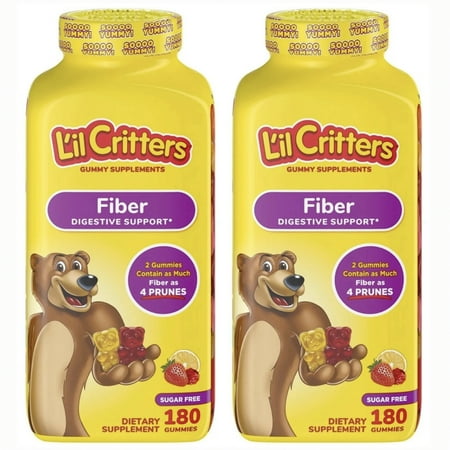(2 pack) Lil Critters Fiber Gummy Bears (180 Count)