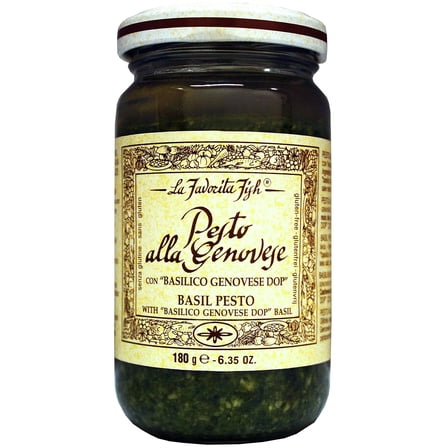 La Favorita Fish Pesto alla Genovese Basil Pesto Sauce, 6.35 oz (180g)