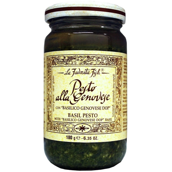 La Favorita Fish Pesto alla Genovese Basil Pesto Sauce, 6.35 oz (180g)