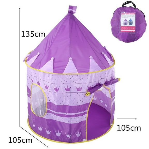 OEFNTAC Toys Folding Childrens Playhouse Princess Tent with Storage Tote for Indoor Outdoor Imaginative Play 105x105x135cm Educational Toys